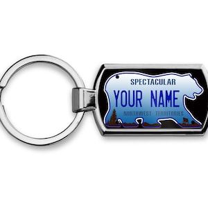 Personalized Keychain Custom Name Canada Northwest Territories Metal