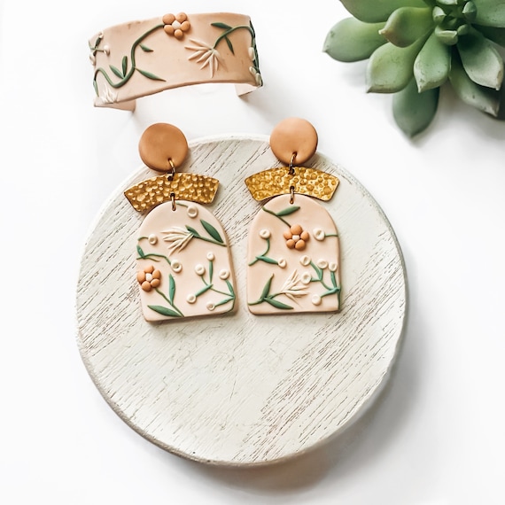Custom Polymer Clay Earrings delicate Style lightweight custom