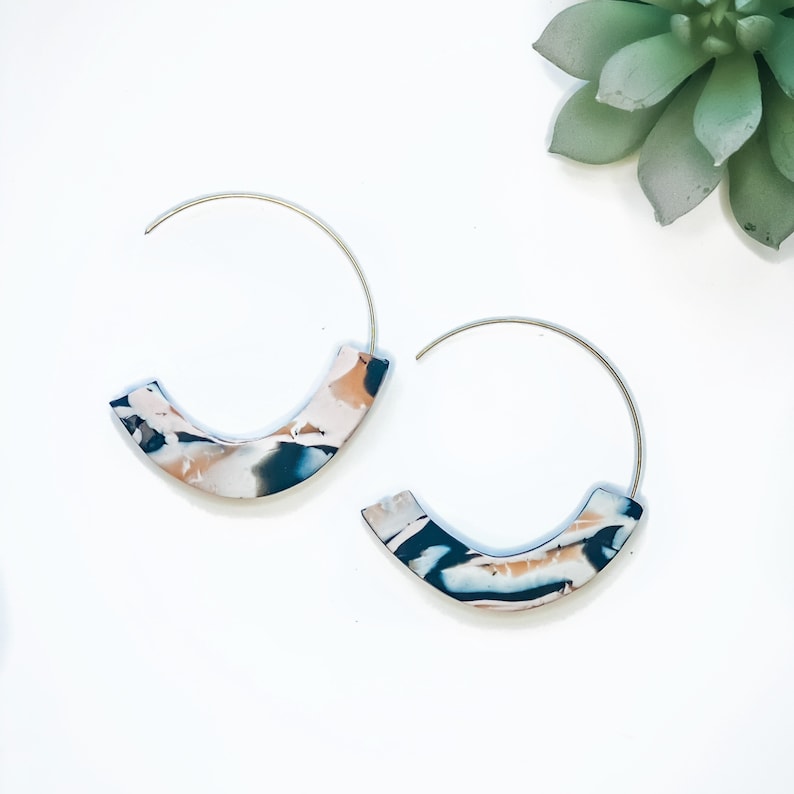 Custom Polymer Clay EarringsDelicate StyleLightweightCustomModern EarringsBeautifulSimplisticHandmade