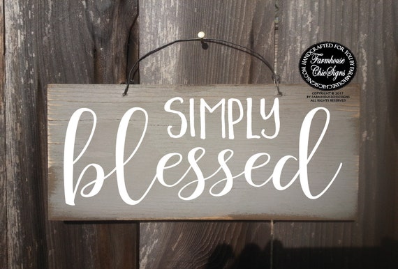 rustic simply blessed farmhouse chic sign fall decoration christian decor blessed sign farmhouse style decoration blessed wall decor