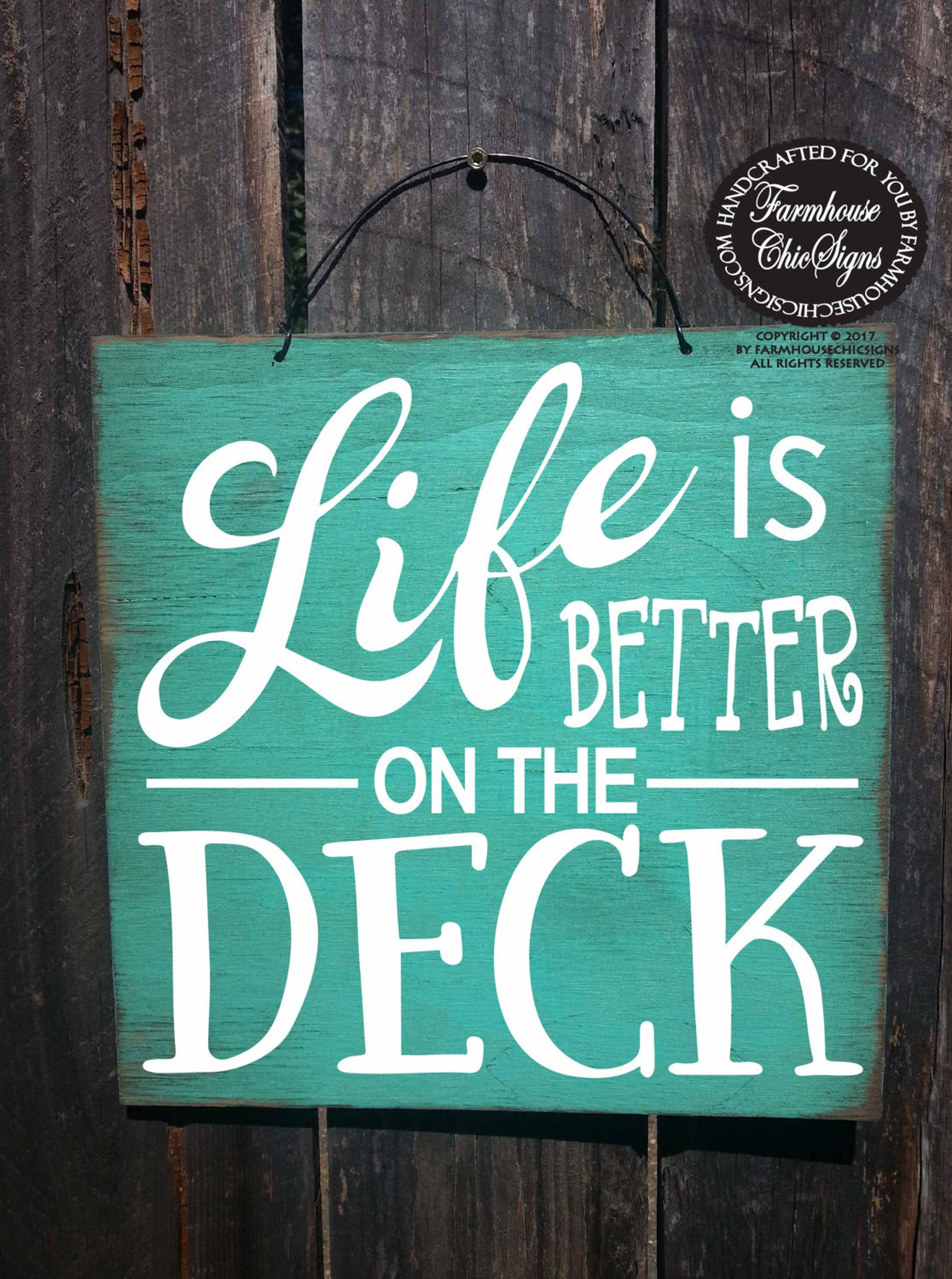 Deck deck sign deck decor backyard decoration patio decor Etsy