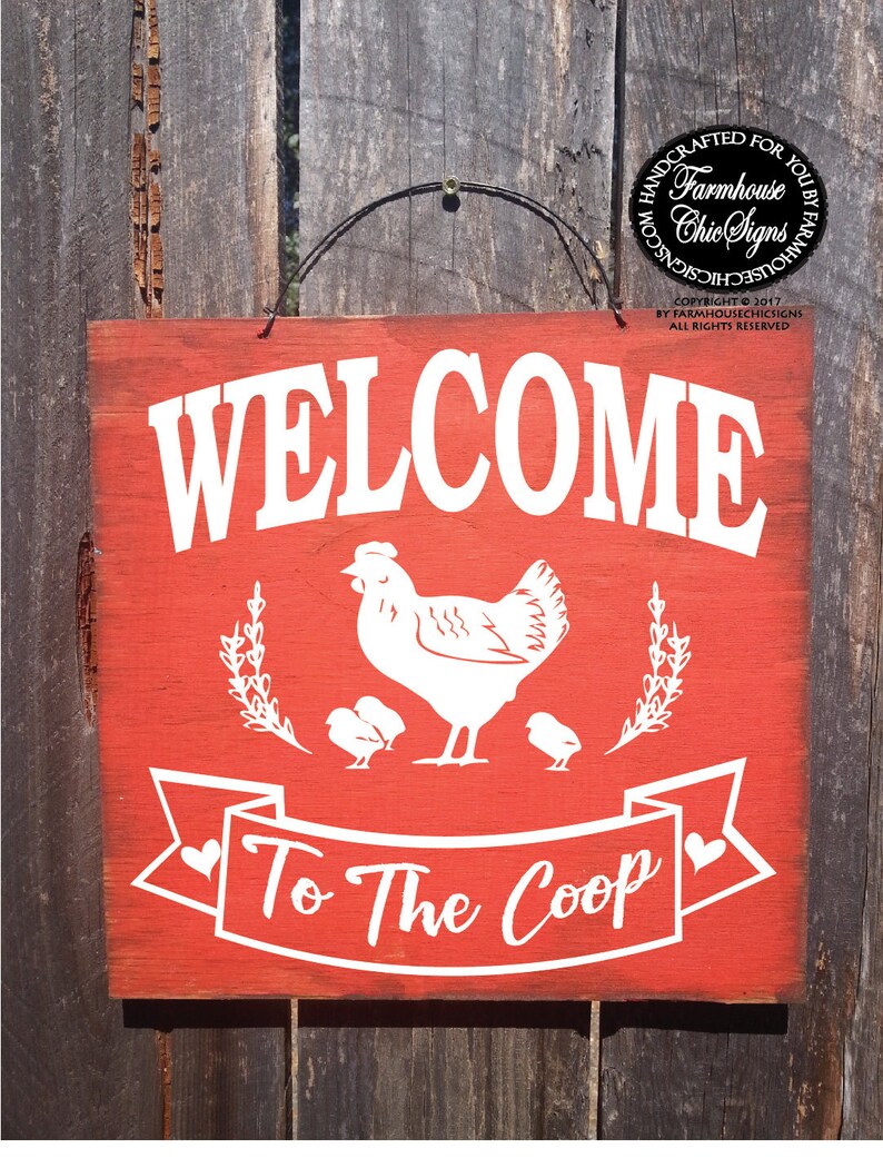 Chicken signs to the coop chicken coop sign Etsy