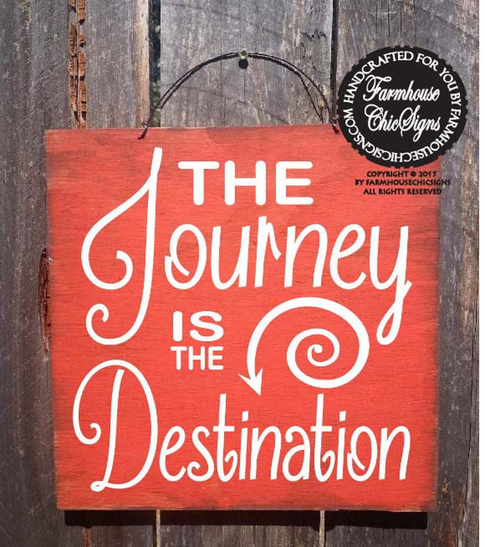 The Journey is the Destination Sign Adventure Saying | Etsy