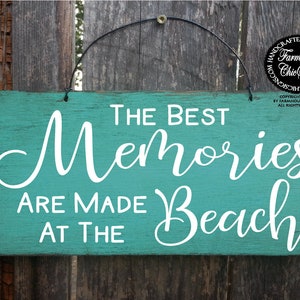 the best memories are made at the beach rustic wood sign beach decoration beach signs beach house decor coastal decor beach life