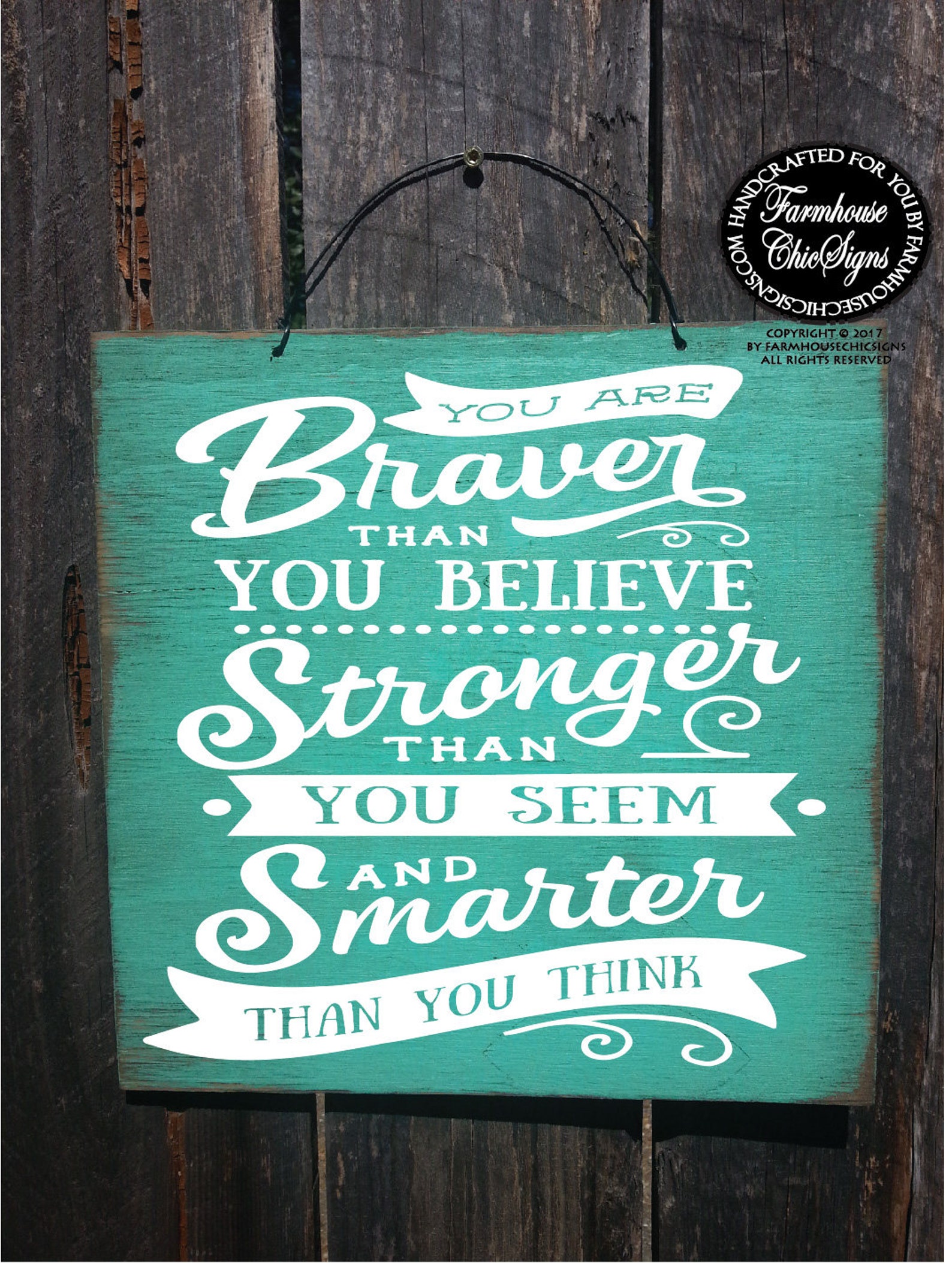 You are braver than you believe stronger than you seem smarter Etsy