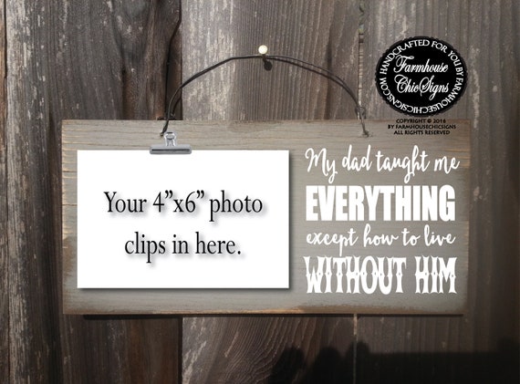dad memorial gift rustic in memory of dad photo holder sympathy gift loss of dad remembrance in loving memory of dad funeral gift 328