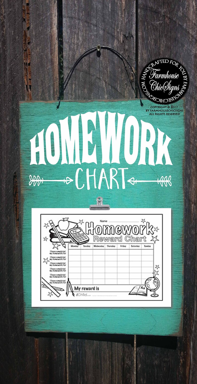 Homework Chart Poster