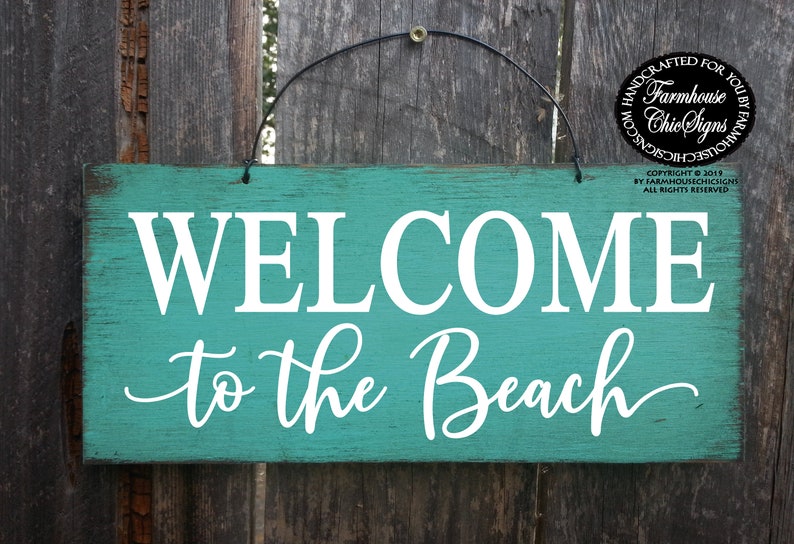 Wood Beach House Sign Beach House Decor Sign Etsy
