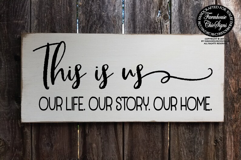 This is us rustic wood sign farmhouse decor wedding gift Etsy