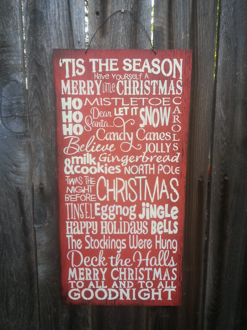 Christmas Sign Christmas Decor holiday Sign christmas words Etsy