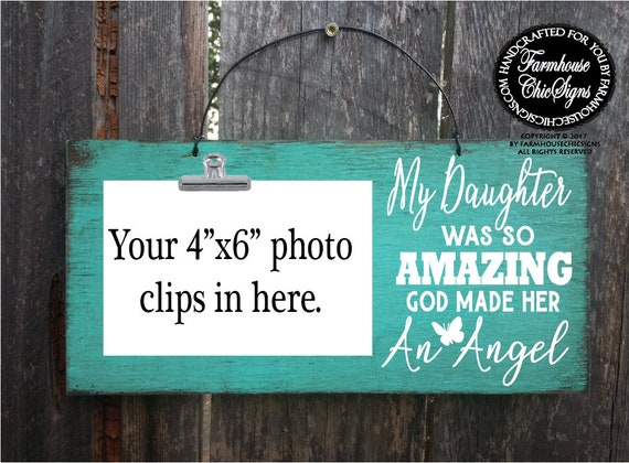 My Daughter Was So Amazing Rustic Photo Holder