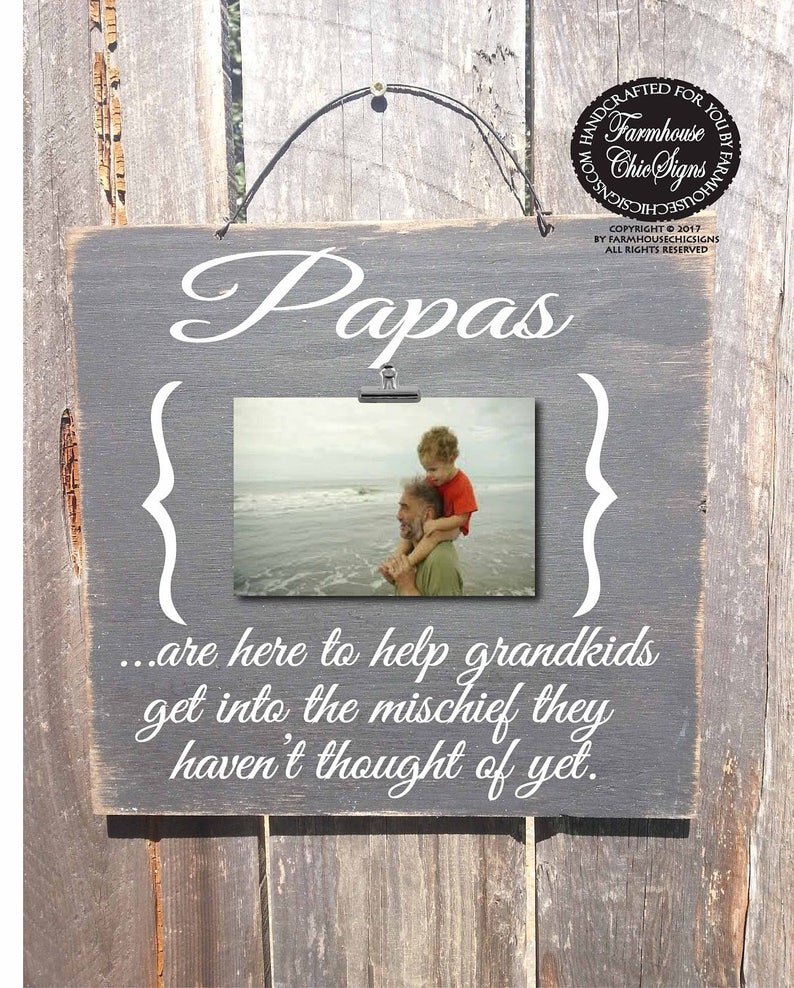 Father S Day Gift Papa Sign Frame Picture For 285