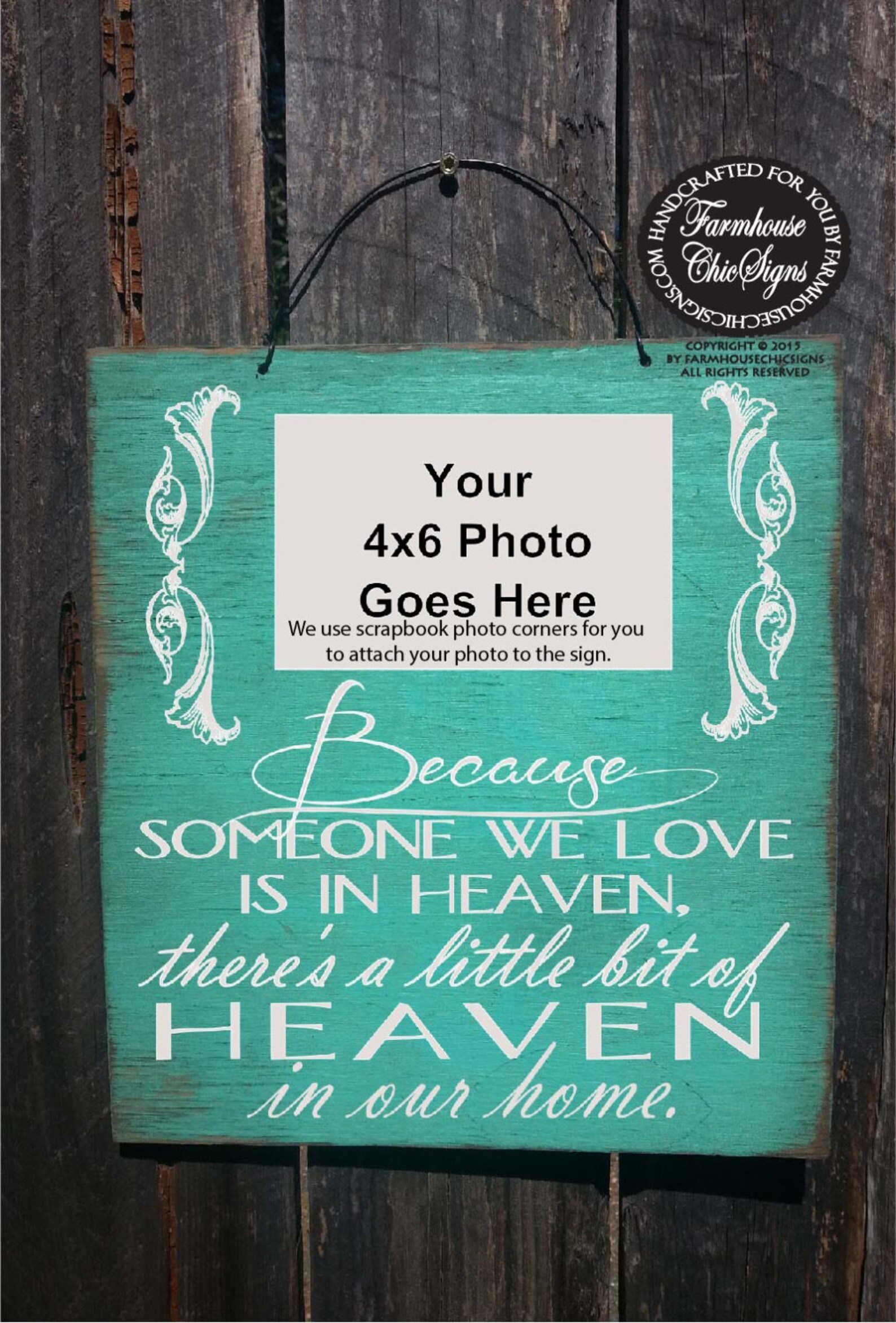 Memorial Memorial Frame Picture Frame Rustic Picture Frame Etsy