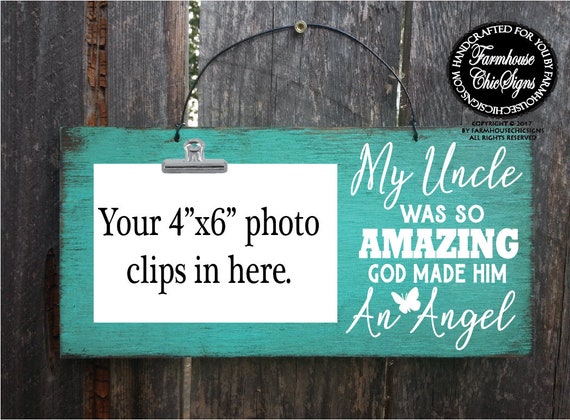 My Uncle Was So Amazing Rustic Photo Holder