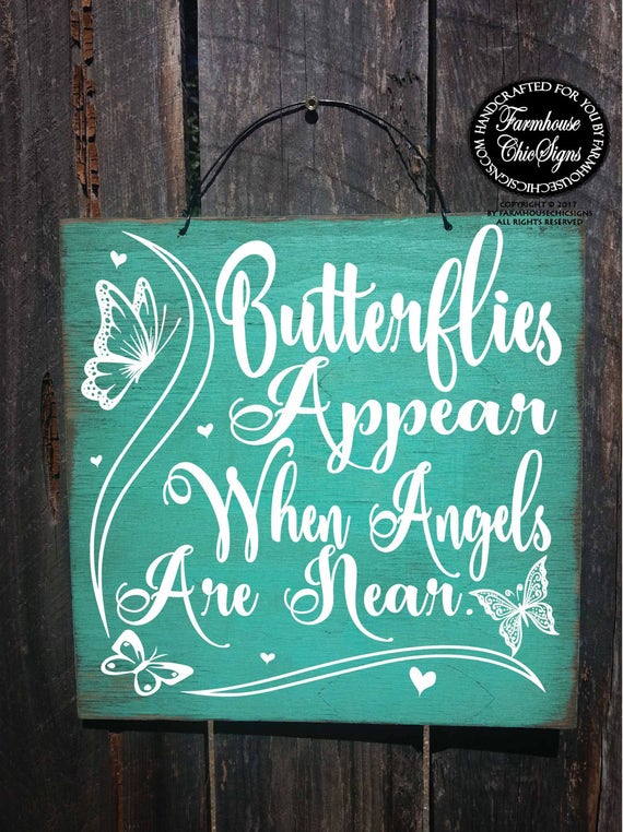 condolences, sympathy gift, condolence sign, memorial gift, memorial art, memorial sign, butterfly art, heaven sent, butterflies, 286/80