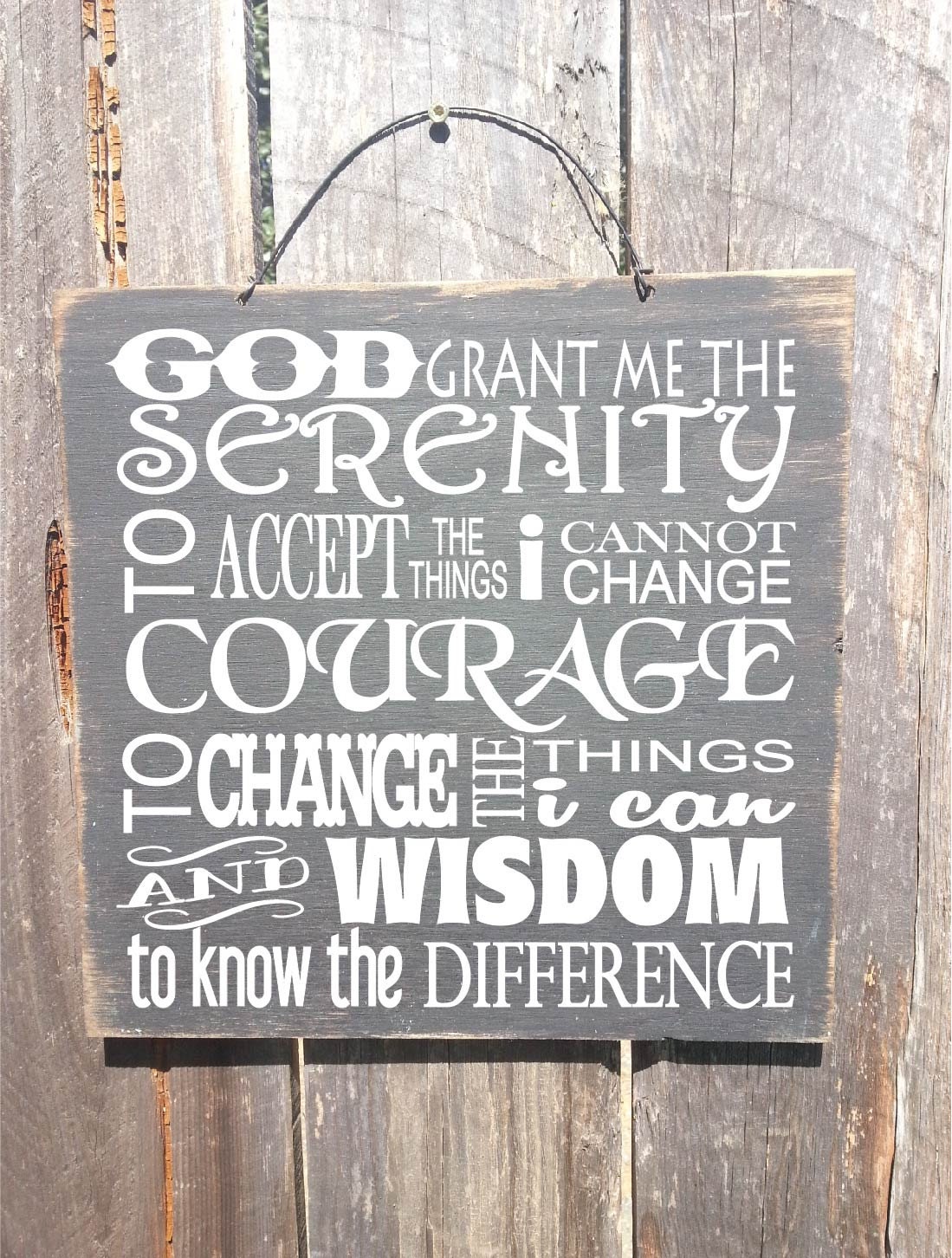 Featured image of post Full Serenity Prayer Wall Art God grant me serenity to accept serenity prayer rustic wall sign customers who recently purchased this item are