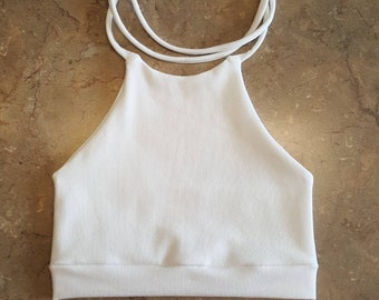 Cropped Halter Tops Jersey Knit Halter Tops Baby Girls Halter Toddler Girls Halter Big girl Halter