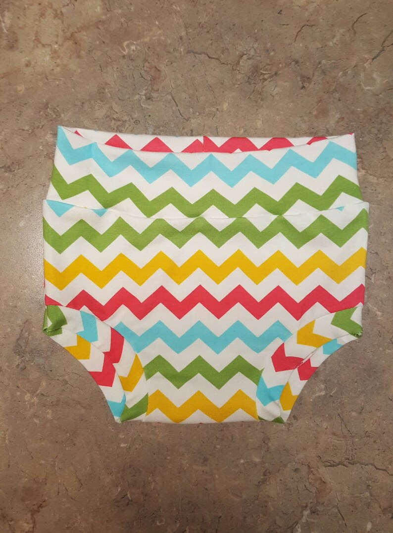 CLEARANCE Multi Color Chevron Print Jersey Knit bummies toddler diaper cover