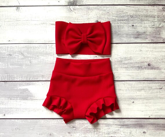 Bummies Toddler Diaper Cover Girls Liverpool Knit Ruffle Legs