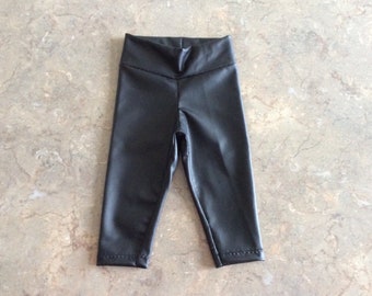 Faux Leather Leggings. Toddler Leggings Baby Girl Vegan Leather Leggings