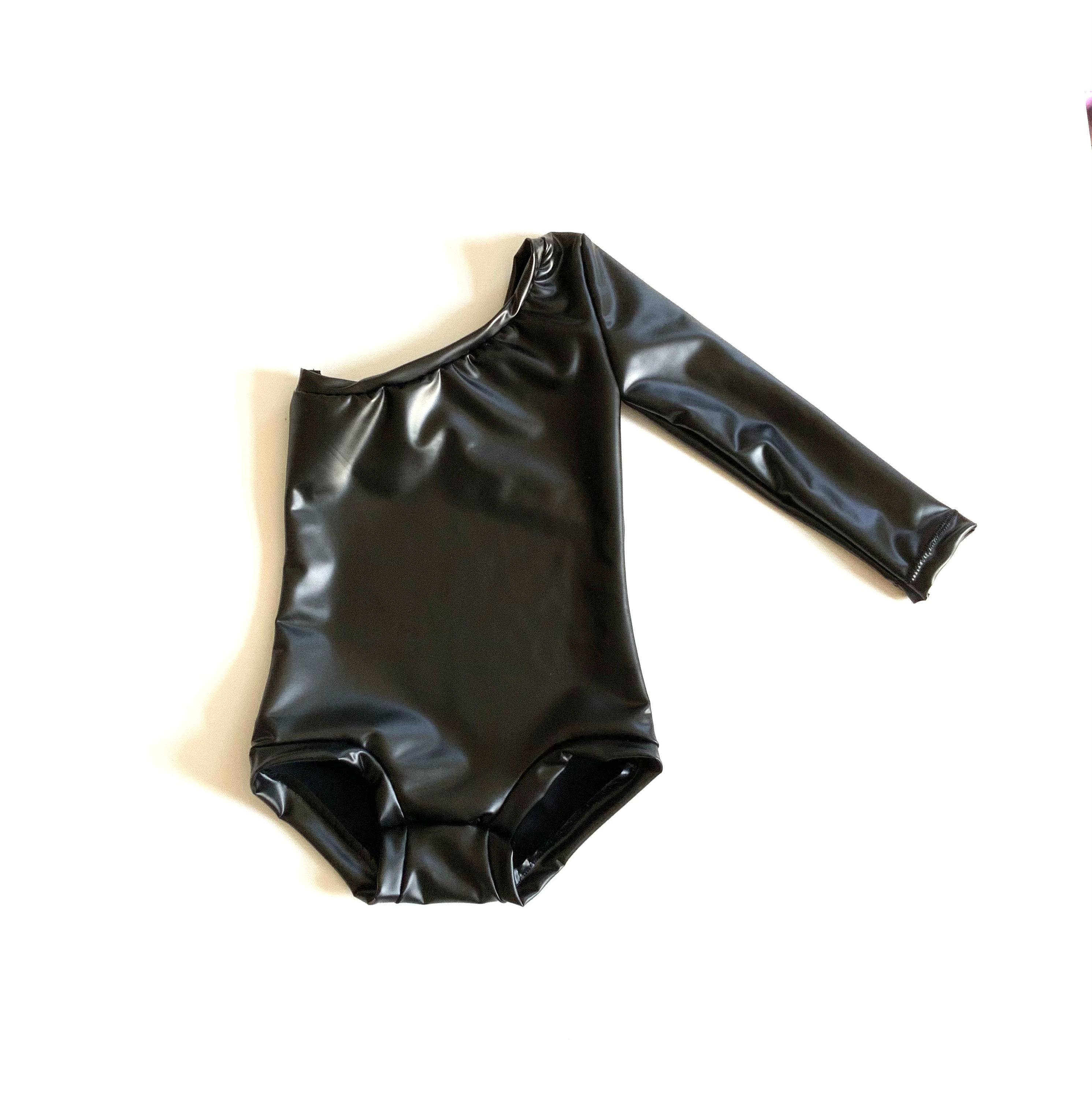 Leather Bodysuit Long Sleeve 