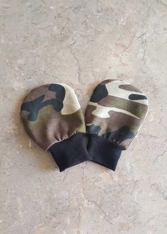 black baby mittens
