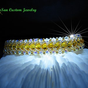 Swarovski Bracelet, Citrine Tennis Bracelet, Citrine Tennis bracelet, November Birthstone Bracelet, Gold bracelet, Swarovski Crystal