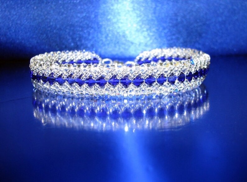 Swarovski Bracelet Royal Tennis Bracelet Sapphire Tennis Etsy