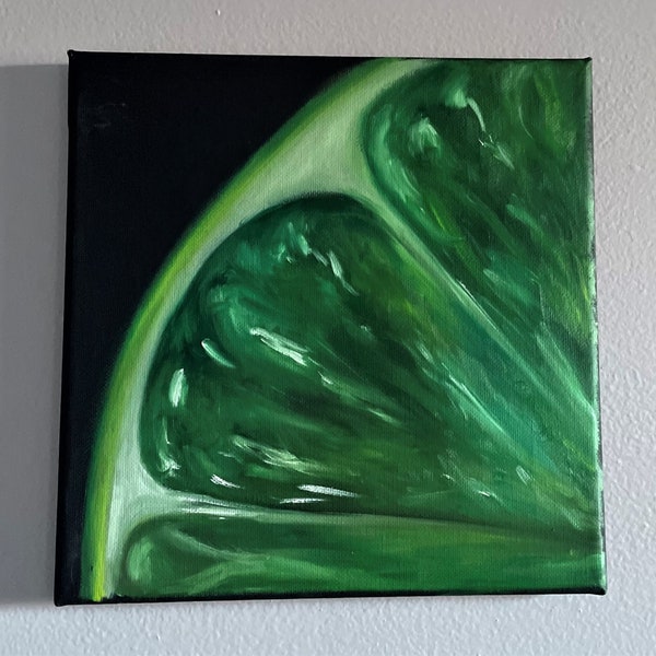Lime Green Painting Etsy