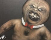 10&quot;x 8&quot; Killer Gingerbread Man soft pastel drawing