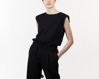 Black jumpsuit with pockets