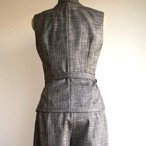 Dark grey vest, draped front and collar image 6