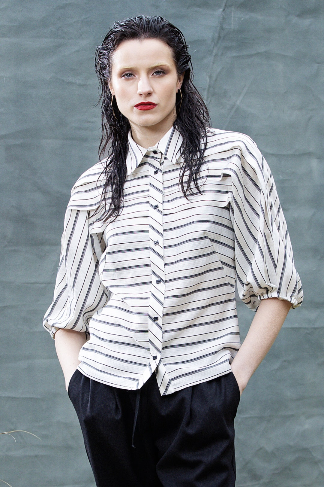 Stripe Cotton Blouse