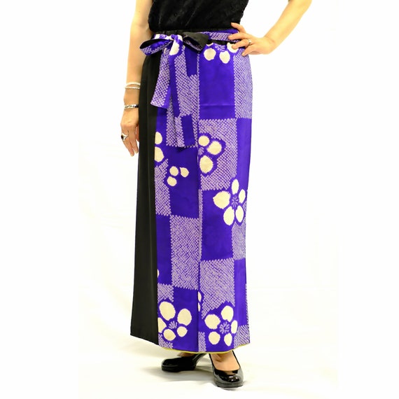 Purple Kimono Skirt Black Kimono Skirt Kimono Long Skirt Kimono Midi Skirt Silk Kimono Skirt Japanese Kimono Skirt Upcycled Kimono Etsy Canada