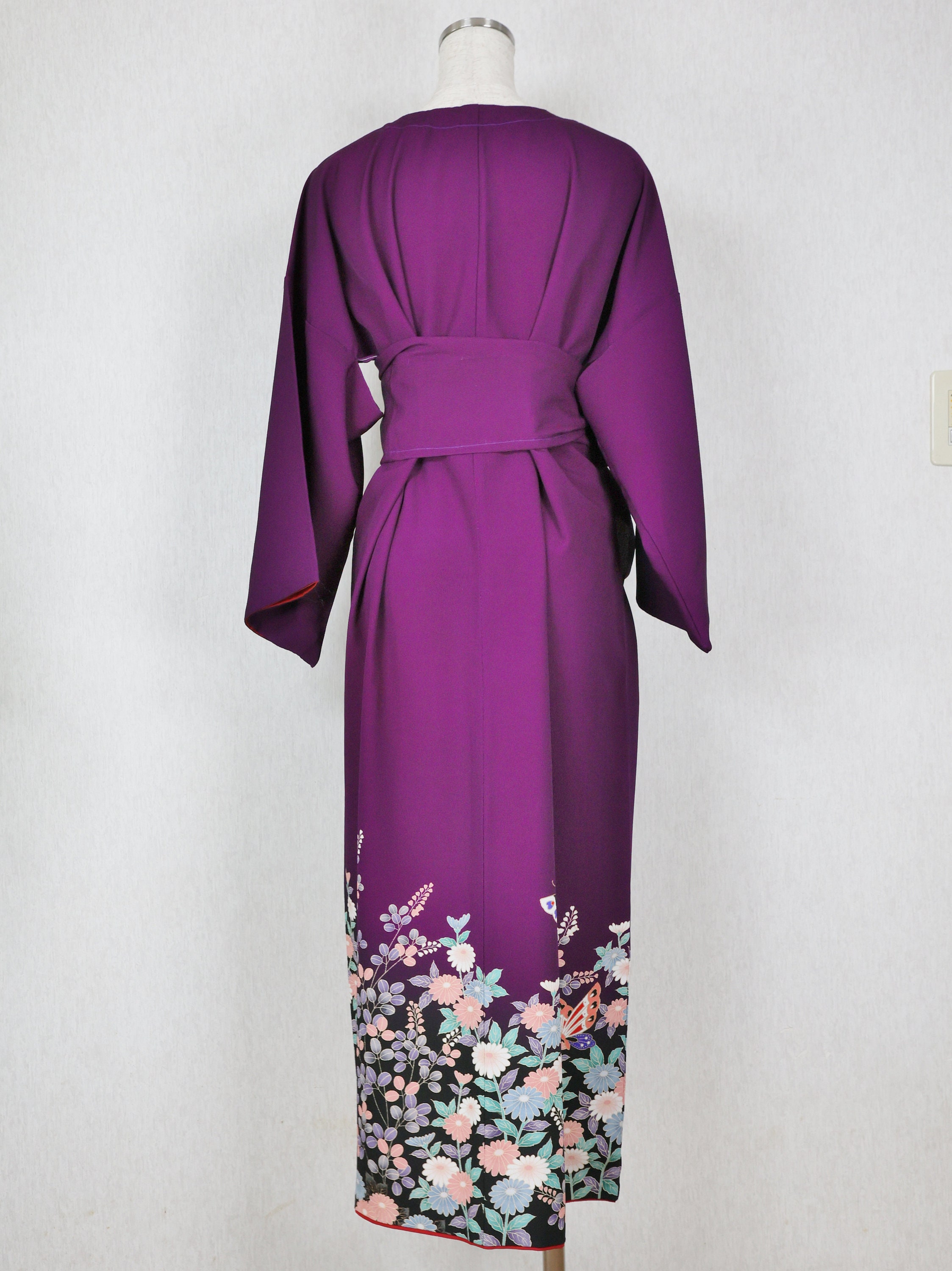 Purple Kimono Dress Upcycled Clothing Butterfly Kimono Etsy