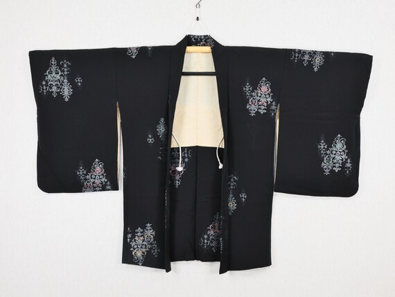 Kimono Haori, Black Haori, Japanese Haori, Kimono Jacket