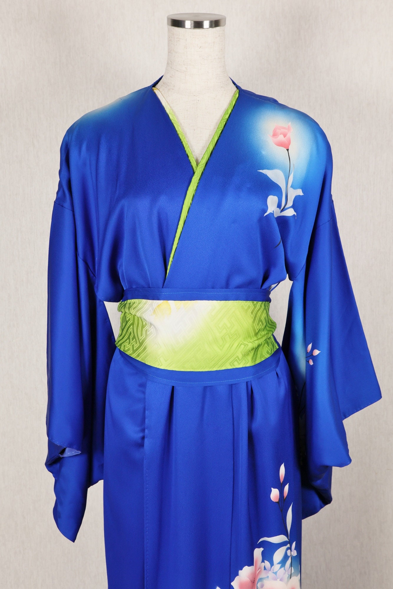 barbara eden dancing in a blue dress Blue Girls Kimono | 8