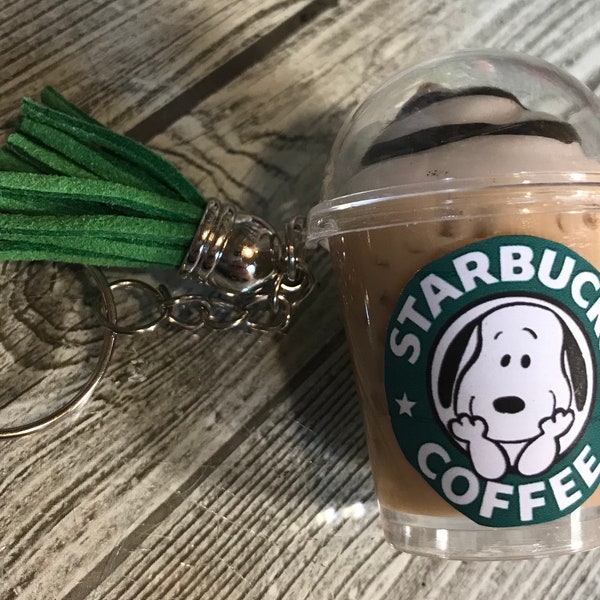 Porte-clés Snoopy Loves Coffee