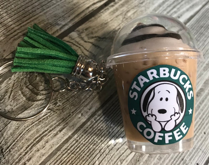 Snoopy Loves Coffee Key Chain 