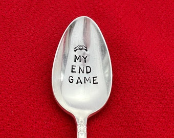Swiftie spoon, Taylor Swift, Travis Kelce, end game, Super Bowl, eras tour, nfl, football, gift for him, valentine, heart hands, 87, taylor