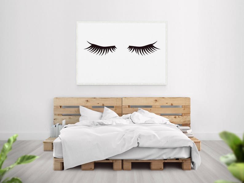 Eyelash Print Artwork Makeup Room Teenager Beauty Decor Large Artwork Bedroom Decor Over The Bed Art Feminine Artwork