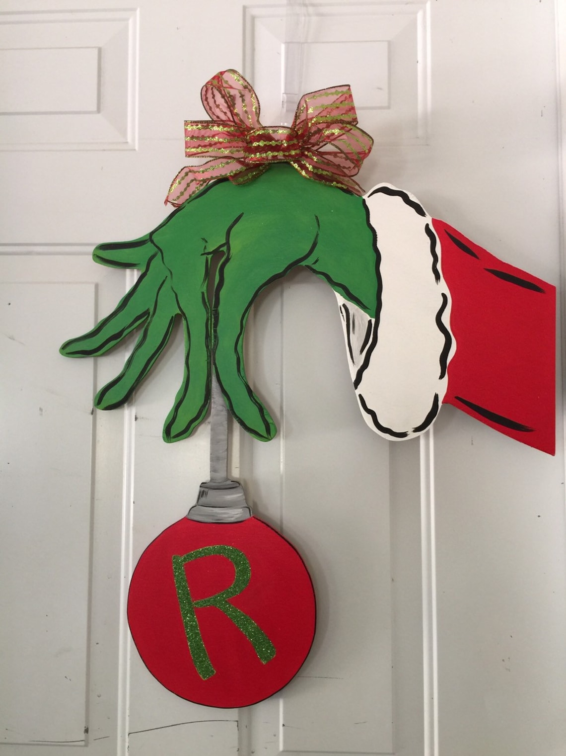 Christmas Door Hanger Grinch Door Hanger Merry Christmas Etsy