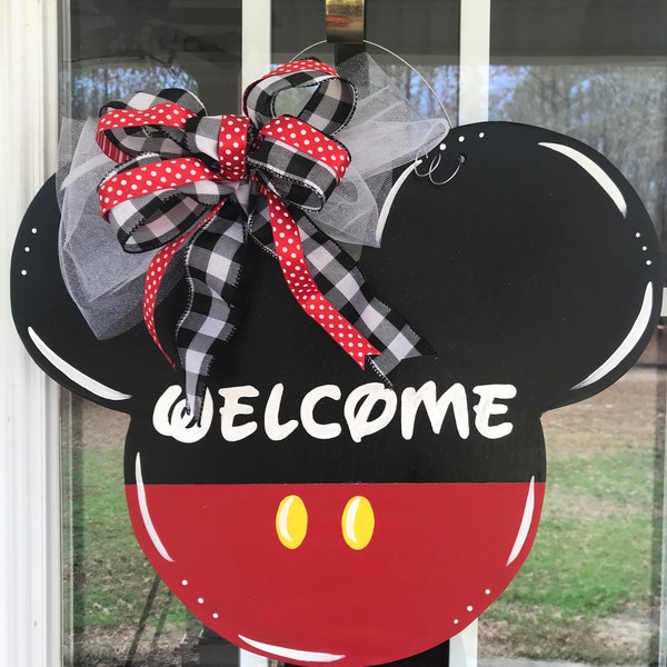 Disney Welcome sign, Mickey, Minnie, Mickey door hanger, Disney door hanger, Minnie door hanger