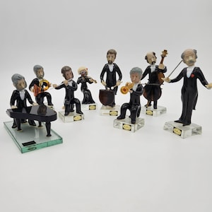 Czech Glass 8-piece Orchestra Handmade by J. Mares - Some Pieces