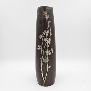 Heintz Art Metal Shop Sterling på bronsvas - 38 cm hög - Arts and Crafts-perioden