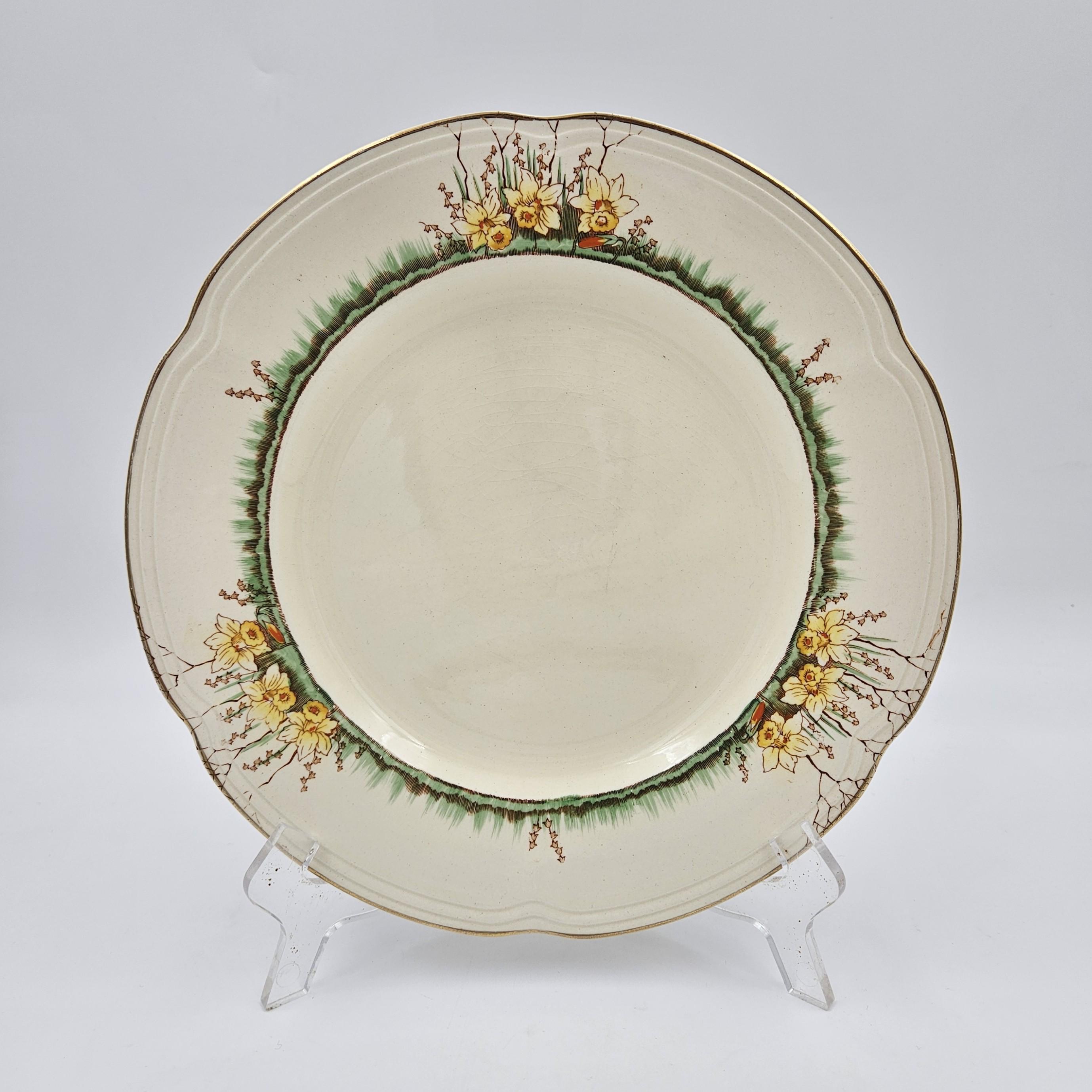 Crown Devon Springwood Dinner Plate – 1930s English China