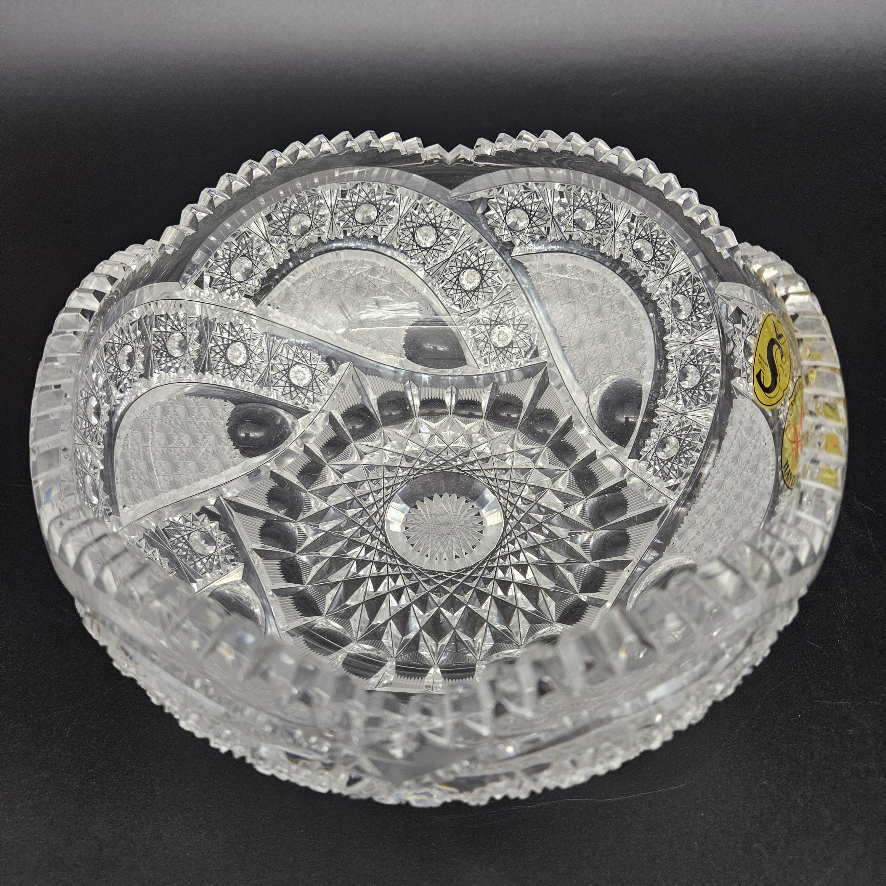 Ladislav Sevcik Bohemian Crystal Bowl 7 Inch - Etsy