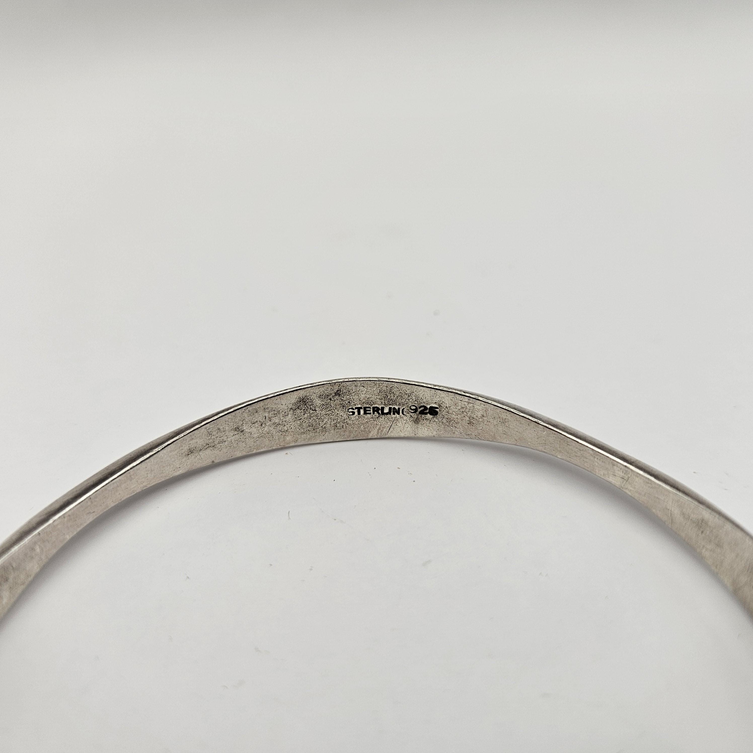 メキシコ ヴィンテージ シルバー モダン ウェーブ バングル MEXICO925 メキシコ産スターリングシルバーの細幅ウェーブバングル - 925