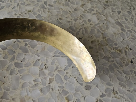 Vintage Hammered Brass Neck Cuff 1990's - image 7