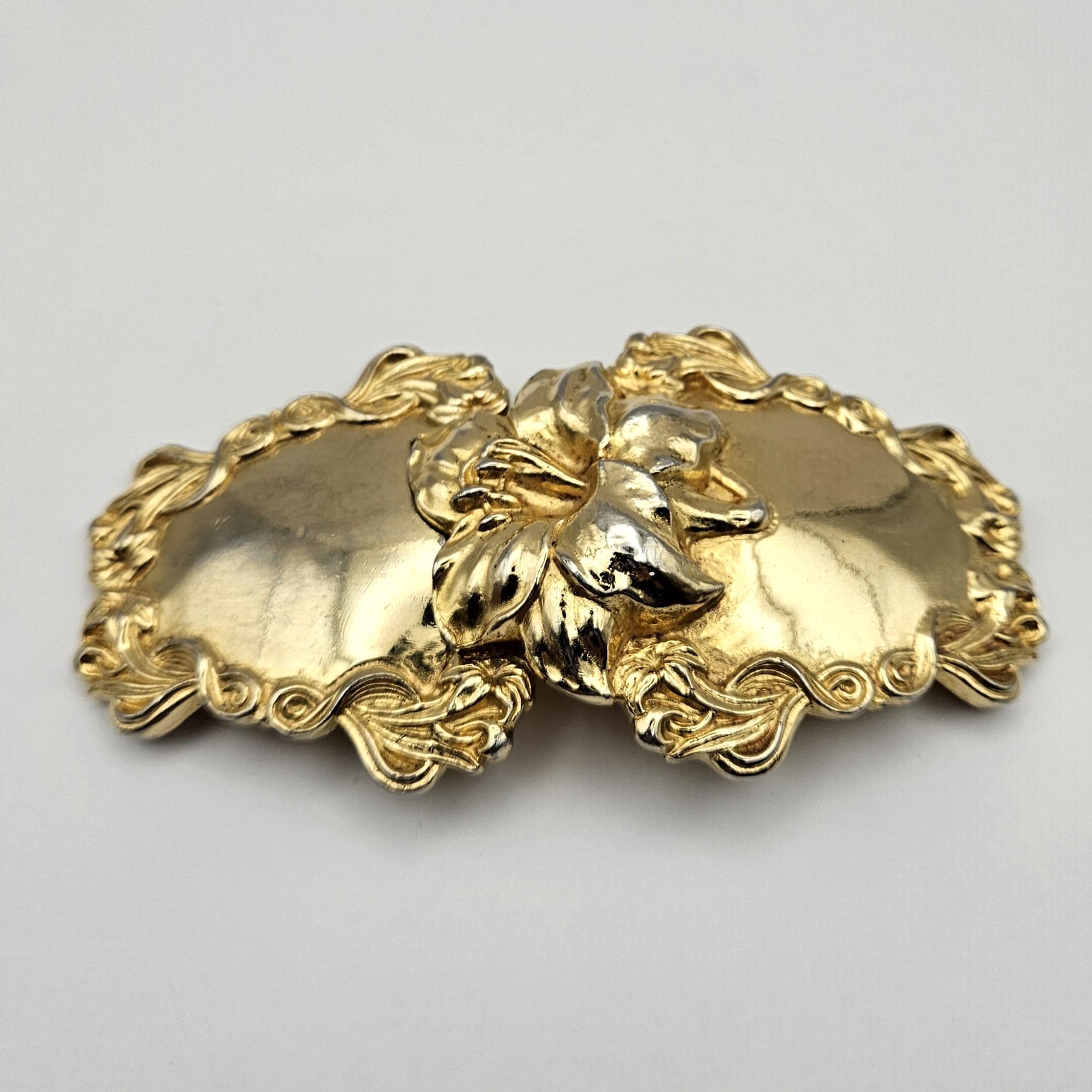 Accessocraft NYC Gold Tone Flower Belt Buckle - Etsy display picture 1